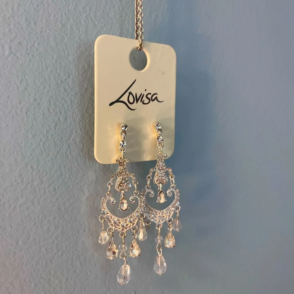 Silver dangle earrings - Picture 1 of 4